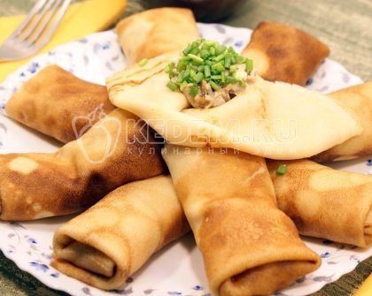 Блины с грибами