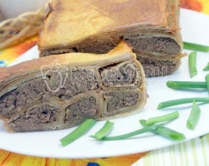 Блинный пирог с печенью