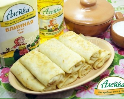 Блинчики с ветчиной и сыром