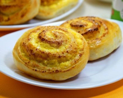Булочки с творогом