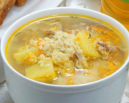 Рыбный суп с пшеном