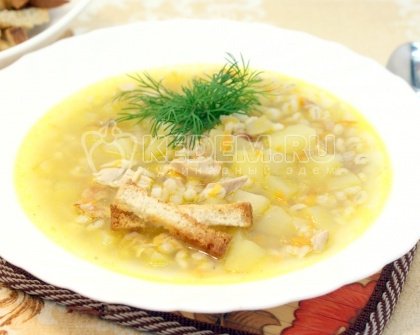Куриный суп с перловкой