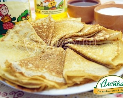 Тонкие блинчики на молоке с дырочками
